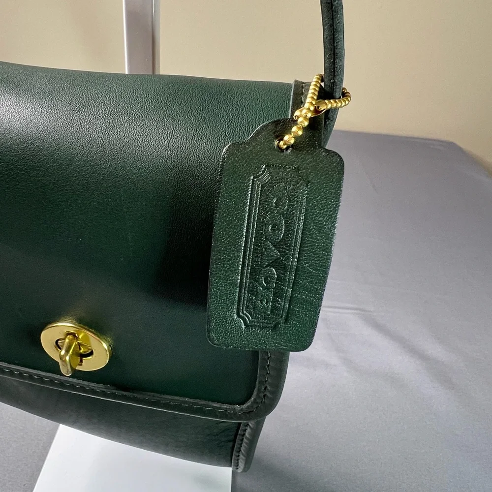 Coach Scooter Bag 9893 bottle green leather vintage - Picture 2 of 12